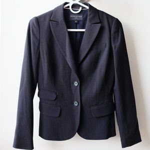 Banana Republic Navy Blazer with Blue Pinstripe